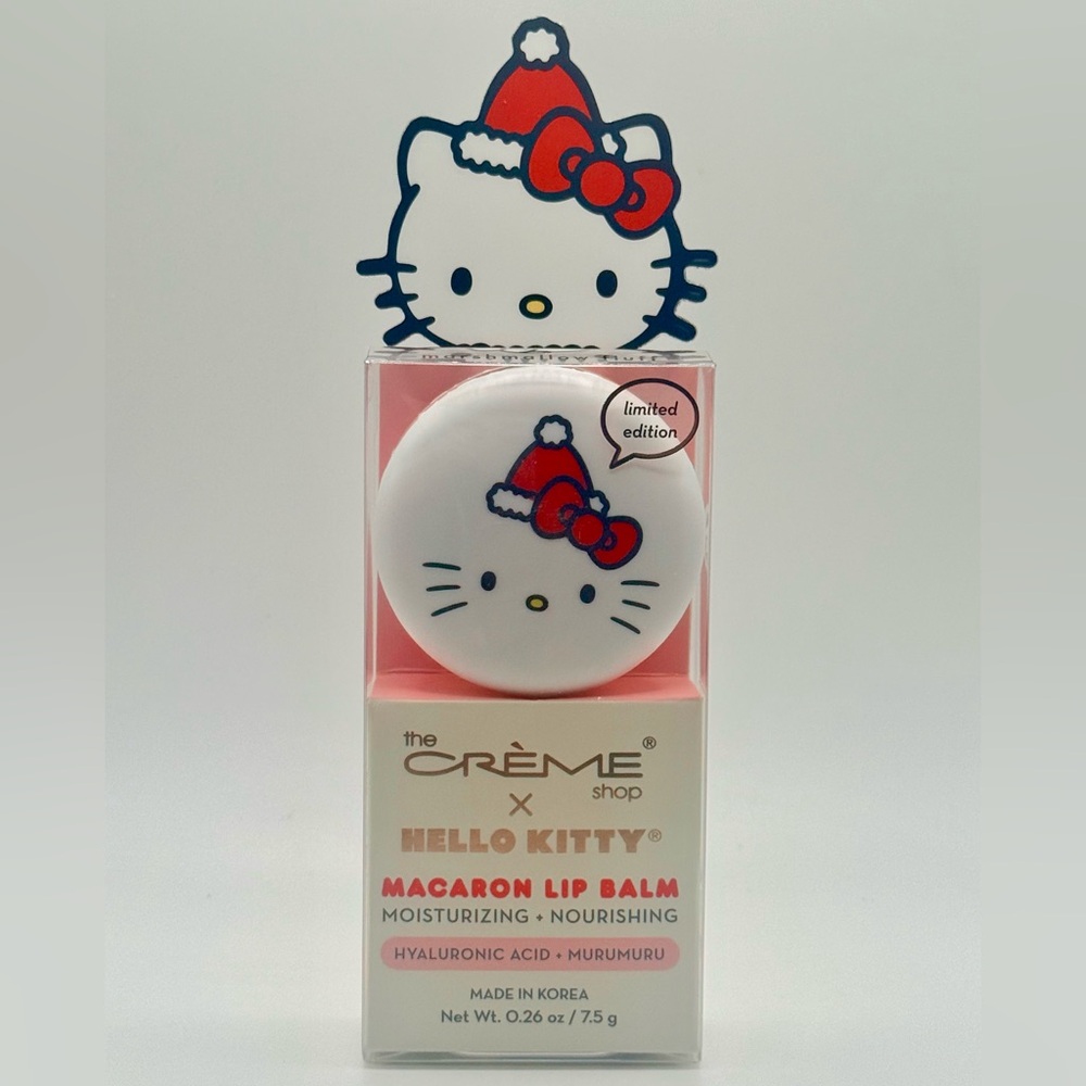 The Creme Shop X Hello Kitty Limited Edition Macaron Lip Balm- MARSHMALLOW FLUFF